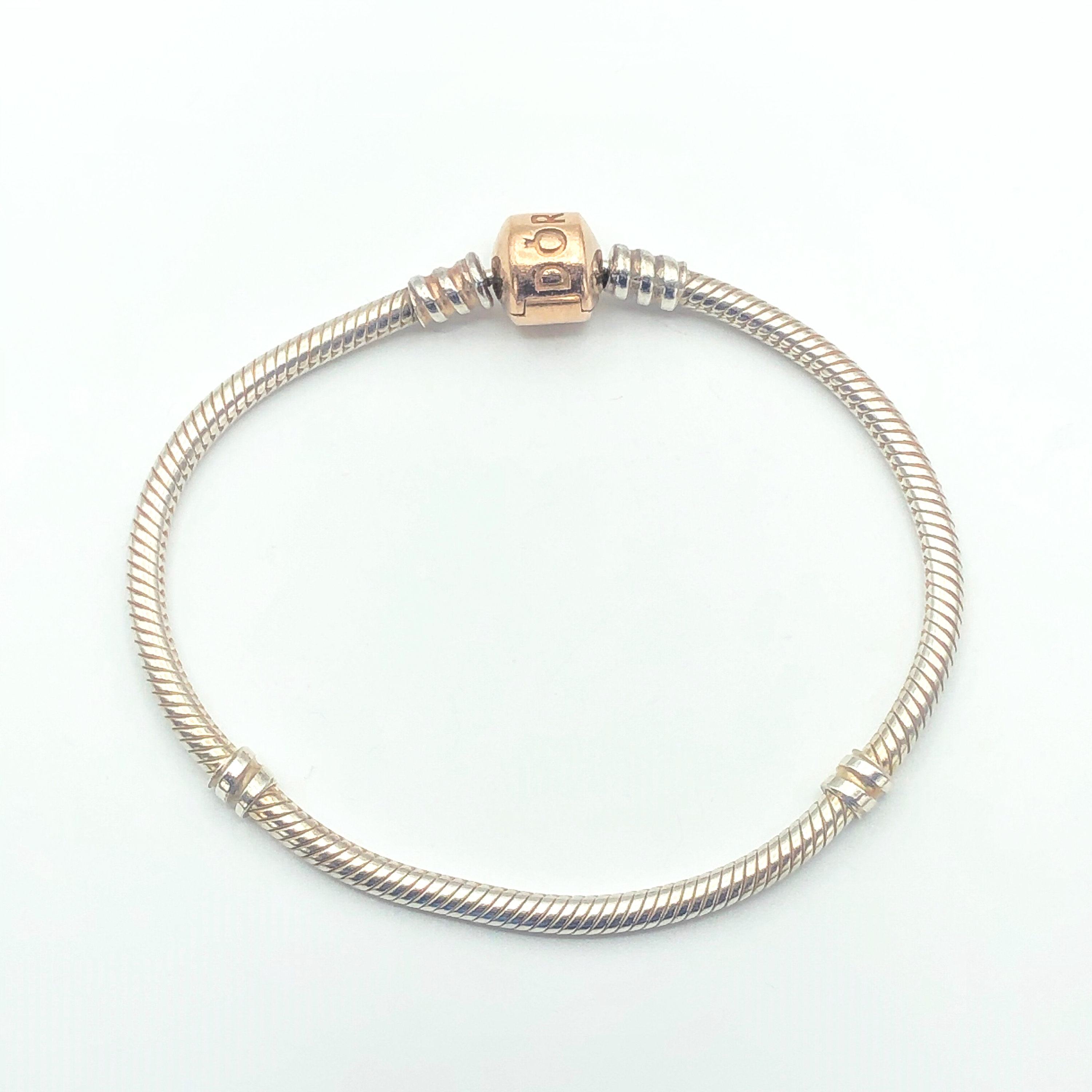 Pandora Sterling silver and 14k gold-plated link bracelet