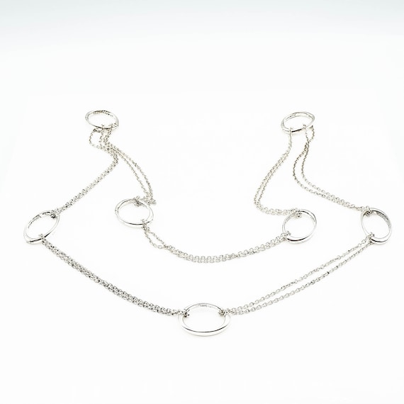 Authentic CHAMILIA Sterling Silver Oval Link Charm Necklace Rare and Retired Etsy UK