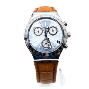 Swatch Rare 1998 Irony Chrono New Wheeling Watch YCS408C