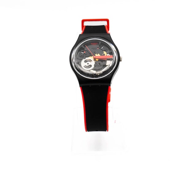 Swatch Gent Red Frame Watch Gb290