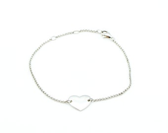 THOMAS SABO Adjustable Sterling Silver Engravable Heart Bracelet