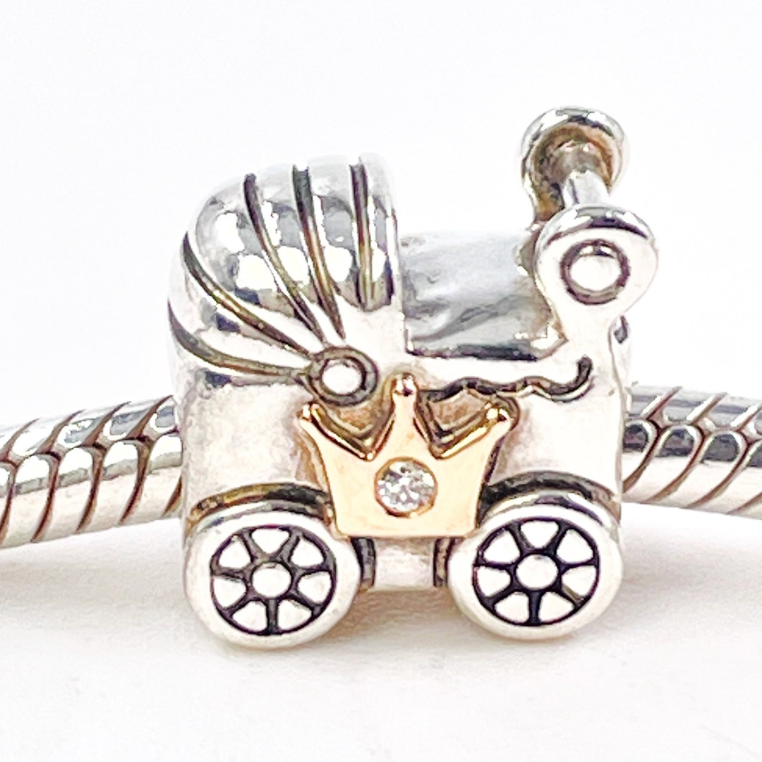 パンドラ　pandora royal carriage charm 14k Pandora Royal Carriage Charm S925ALE +14K Gold Crown Pearl