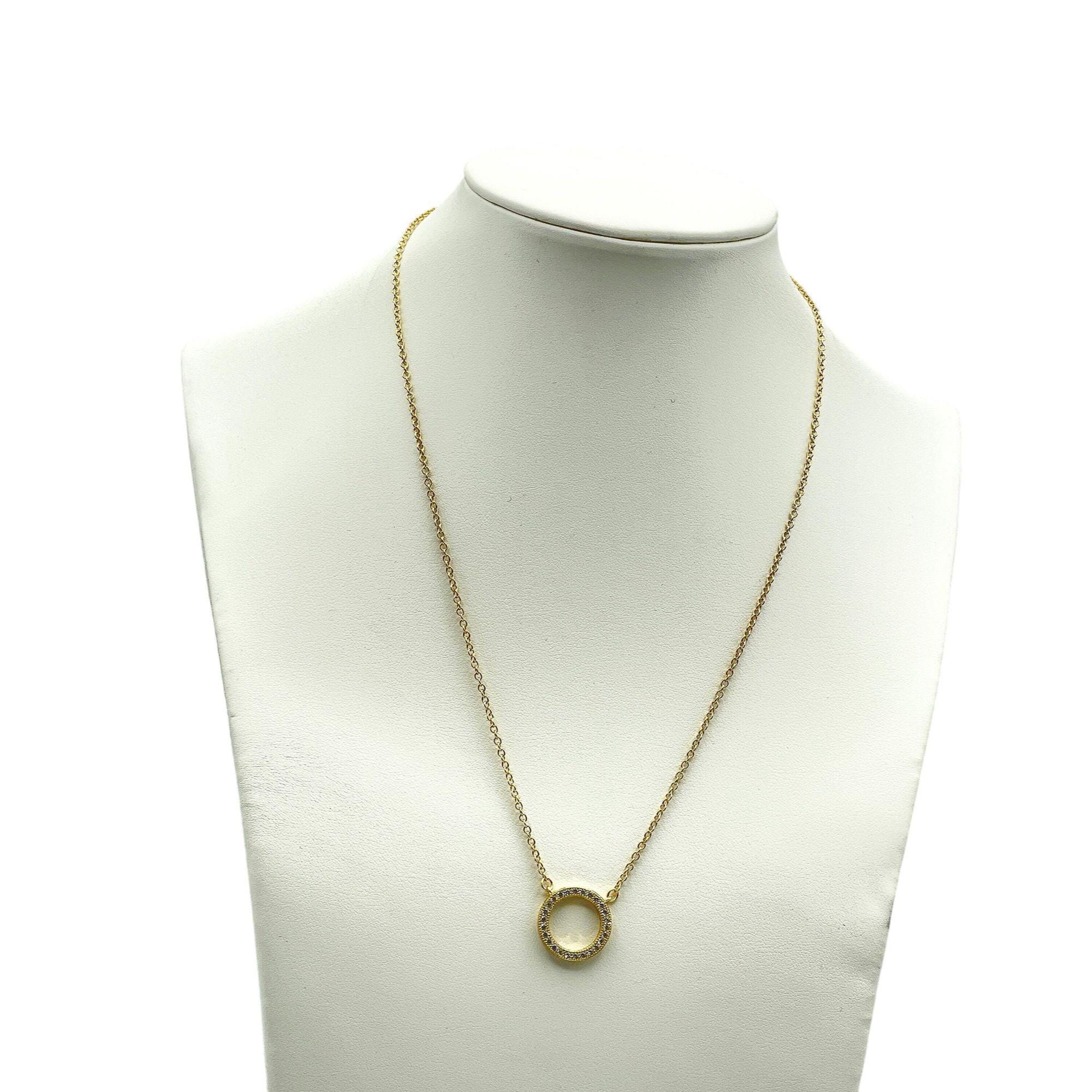 PANDORA シャインハーツネックレス：18Kゴールドメッキスターリング