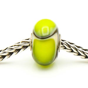 TROLLBEADS Green Armadillo Glass Bead Sterling Silver Core Charm