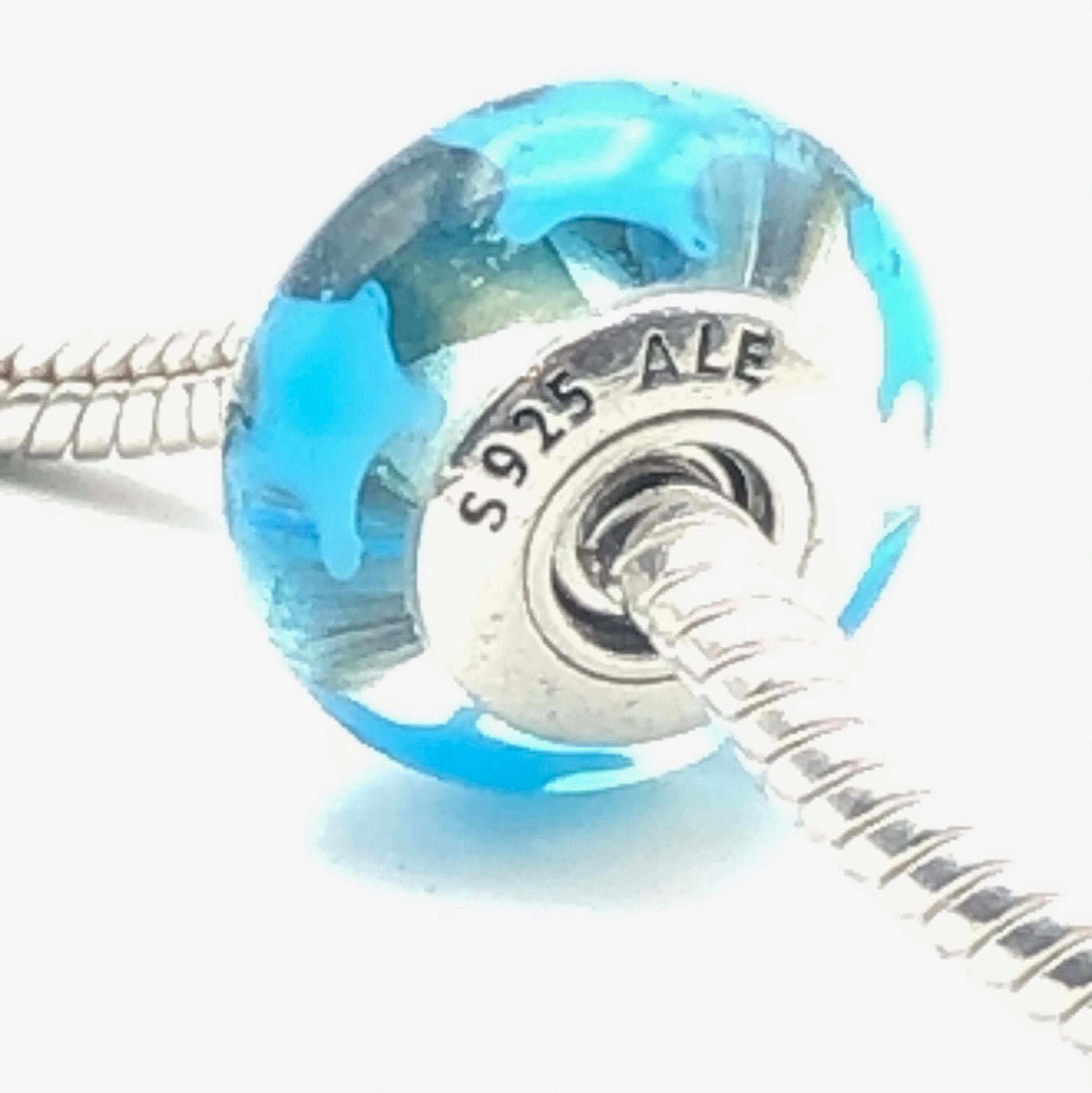 PANDORA Blue Stars S925 ALE Plata esterlina Charm Murano Glass Bead Etsy Mexico
