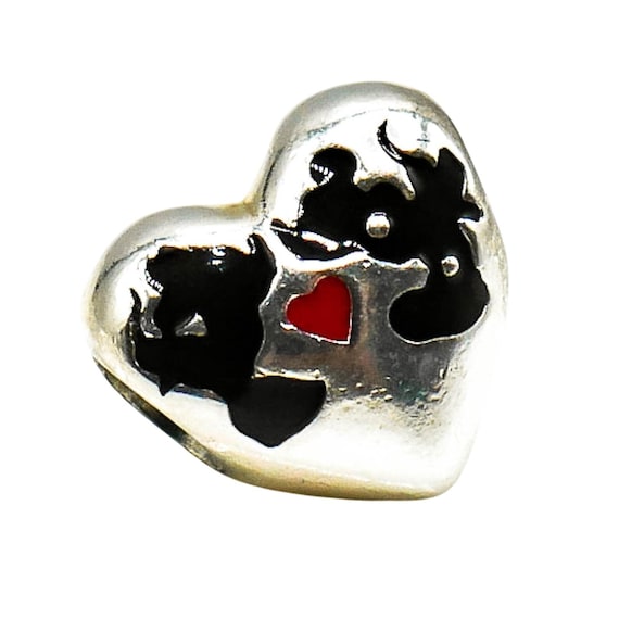 Pandora Rare Disney Mickey and Minnie Kiss Sterling Silver Charm