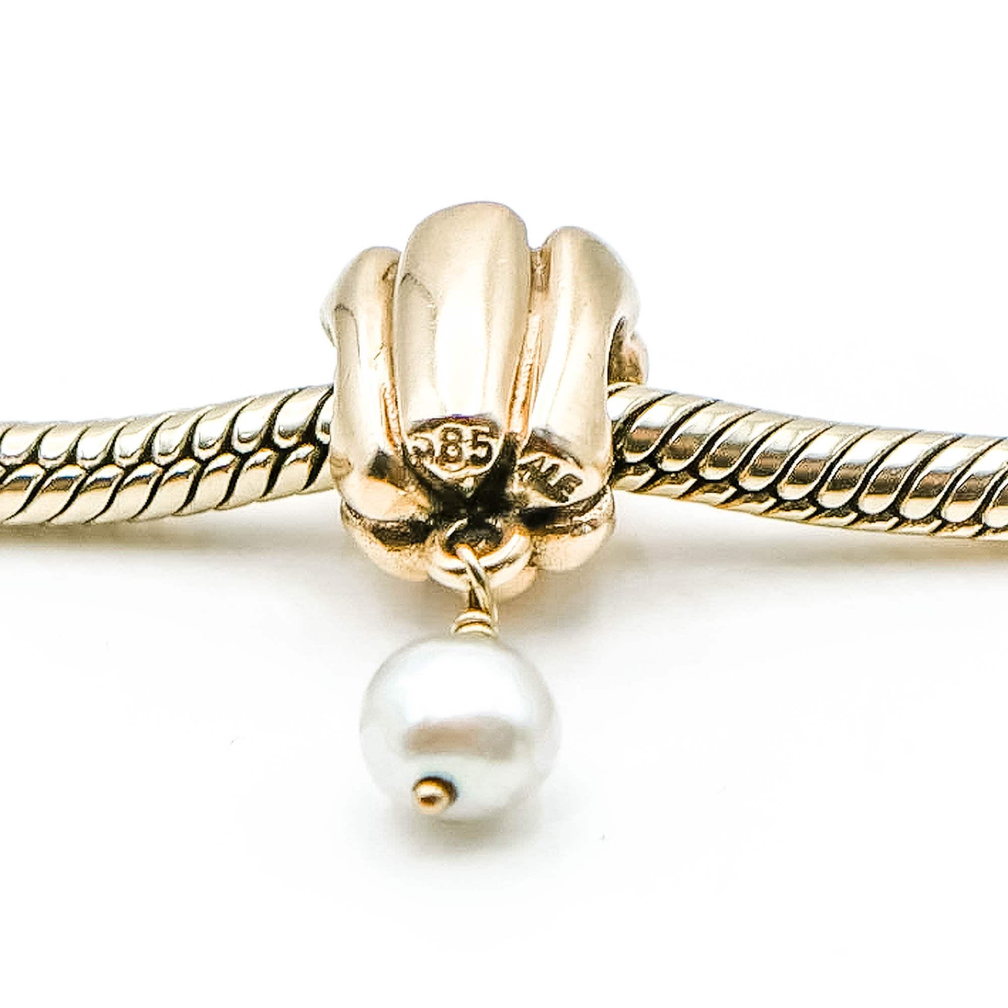 パンドラ　Pandora チャーム　ロイヤルキャリッジ　シルバー　14K パール Pandora パンドラ ロイヤル キャリッジ パール スターリング