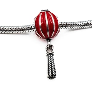 Pandora Retired Chinese Lantern National Bead Sterling Silver Charm