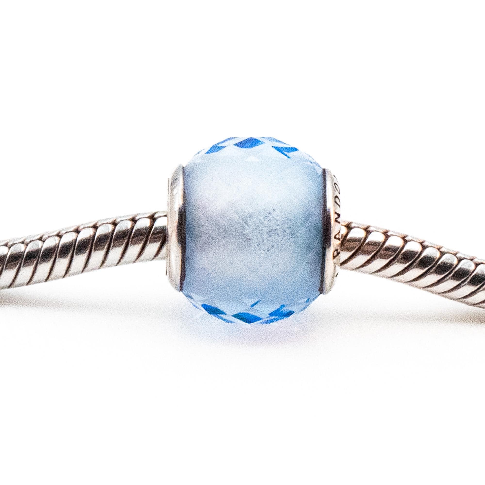 パンドラ プチファセット スターリングシルバーチャーム（合成ブルー