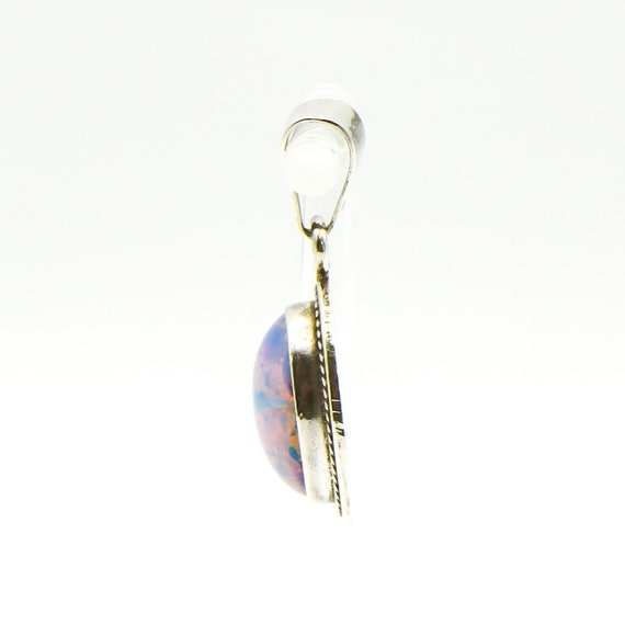 Sterling Silver Dichroic Glass Pendant Made in Me… - image 4