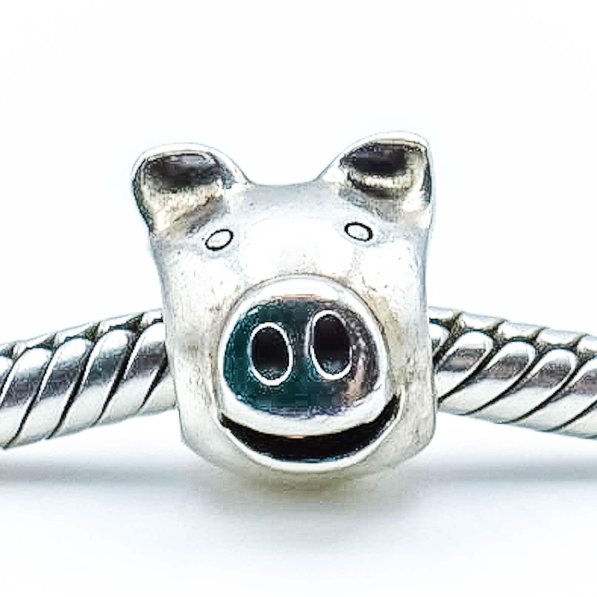 PANDORA Pig Sterling Silver Charm Etsy UK