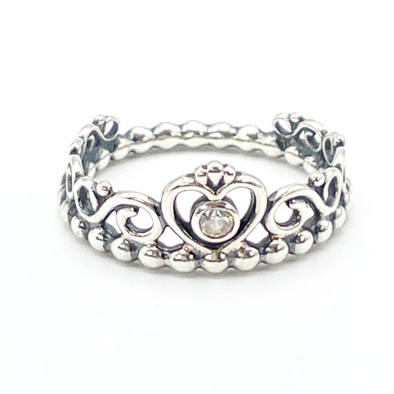 Pandora Princess Tiara Ring Silver Unisex Ring SizeL½ | 049400167592 | Cash  Converters