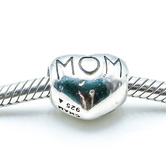 CHAMILIA Mom Heart Sterling Silver Charm Bead