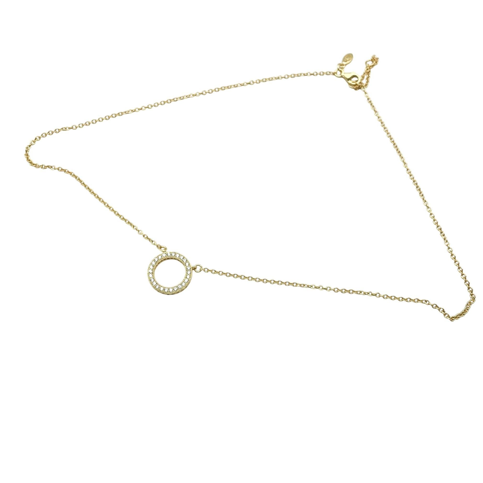 PANDORA シャインハーツネックレス：18Kゴールドメッキスターリング