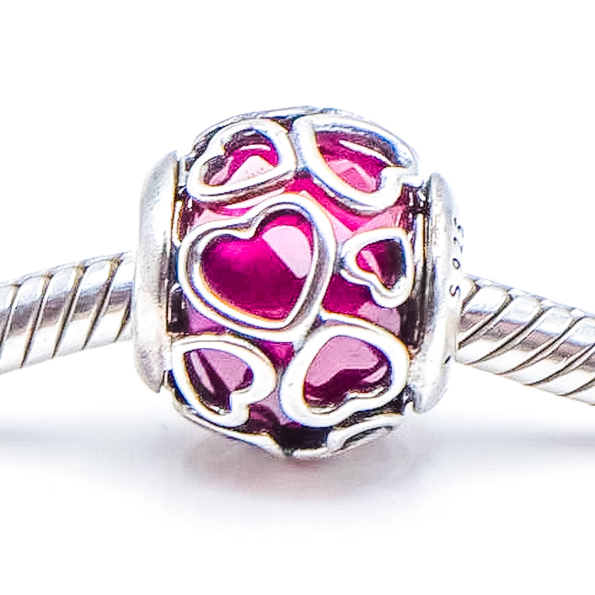 Pandora Encased in Love Sterling Silver Charm Etsy