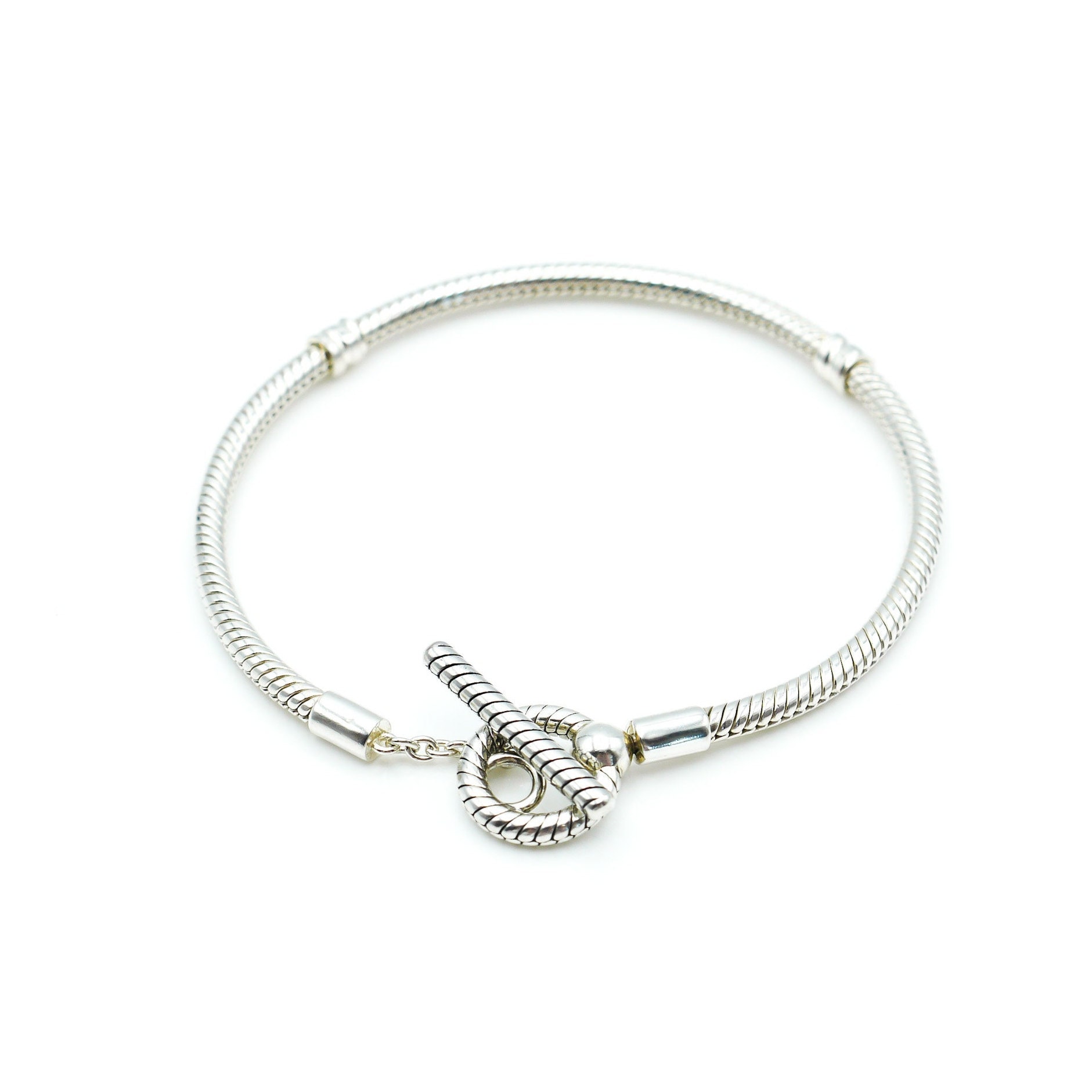 PANDORA Moments 7.5 inch T bar Sterling Silver Snake Chain