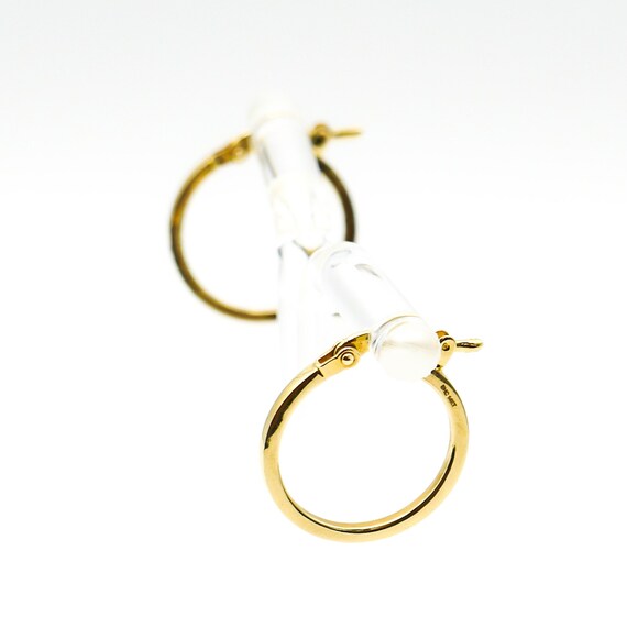 14k Yellow Gold Hoop Earrings - image 2