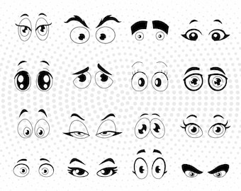 Download Cartoon Eyes Svg Etsy