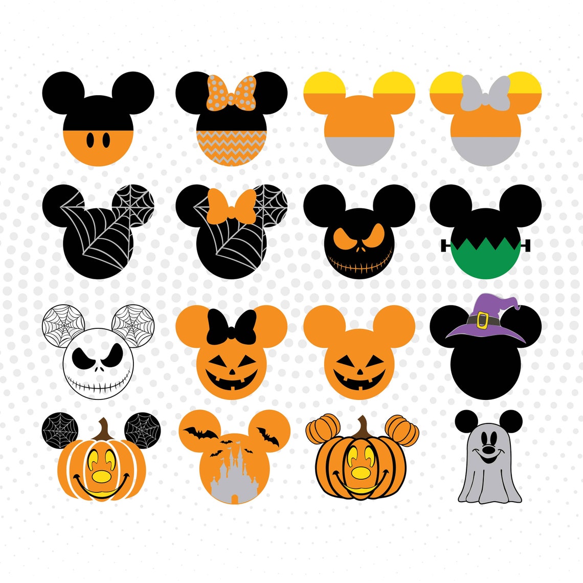 Mickey Head Halloween SVG PNG DXF for Cut files Cricut | Etsy