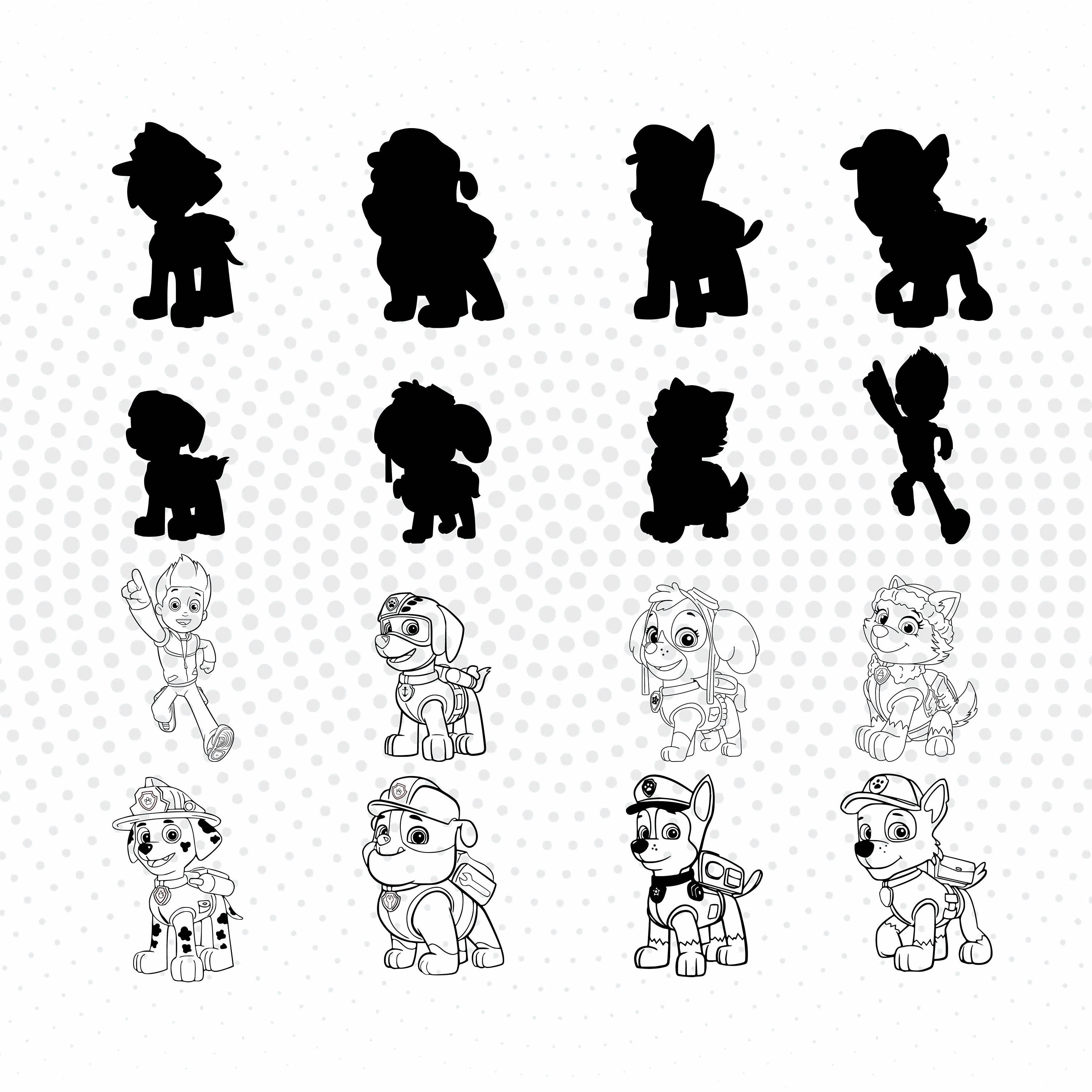 paw patrol svg for layering cricut paw patrol svg for layering cricut