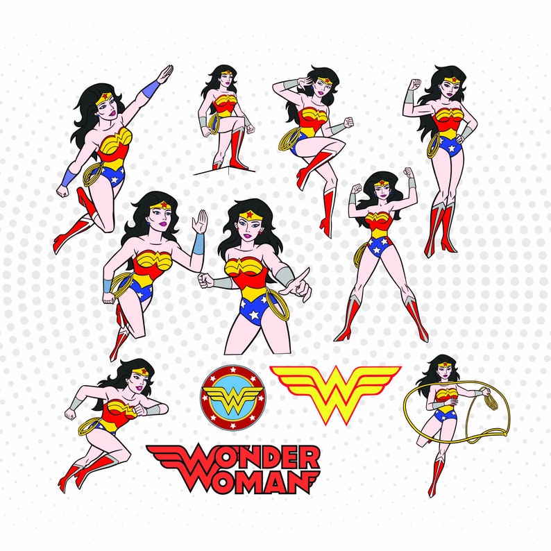 Wonder Woman SVG PNG DXF for Cut files Cricut Silhouettes ...