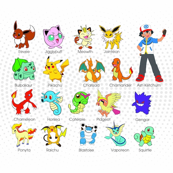 Download Pokemon Svg Png Dxf For Cut Files Cricut Silhouettes Etsy