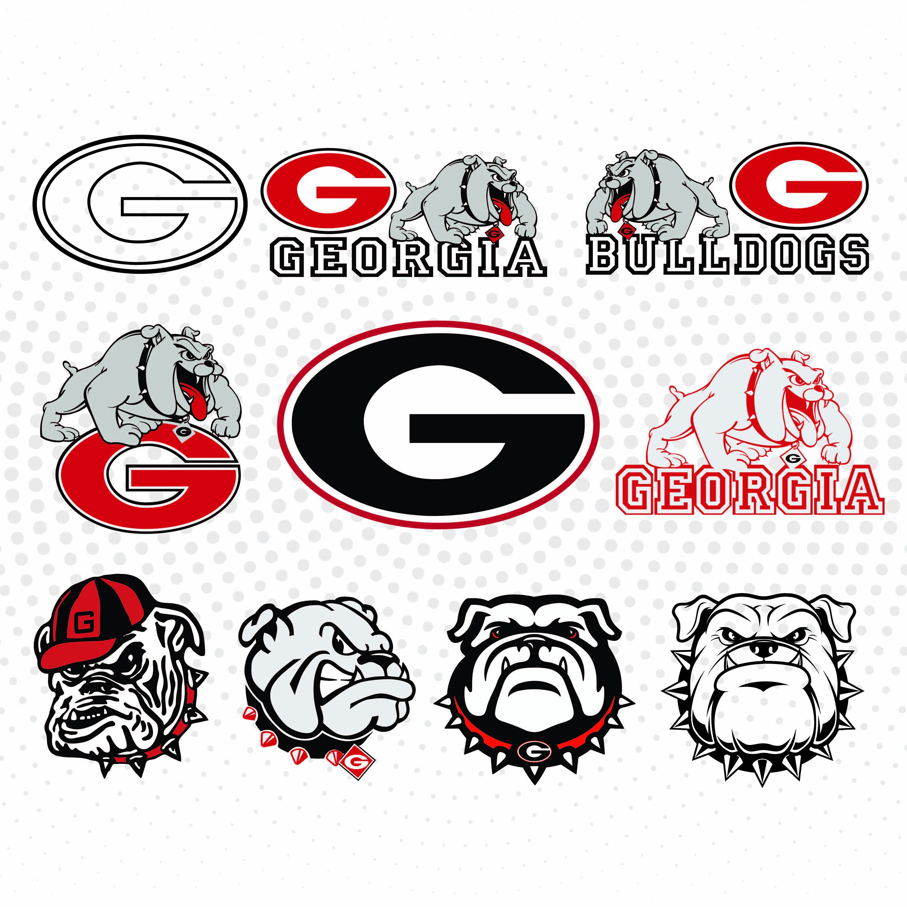 Georgia Bulldog SVG PNG DXF for Cut files Cricut | Etsy