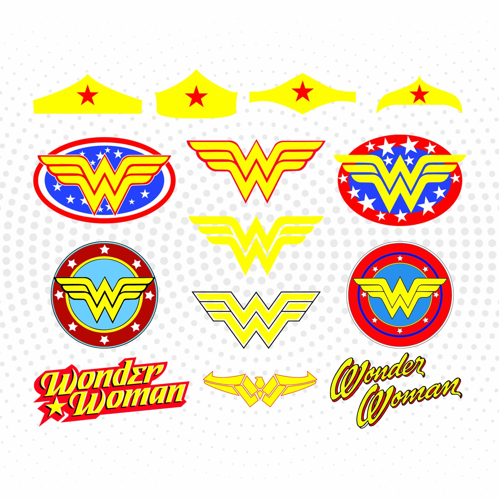 Download Wonder Woman Crown Logo SVG PNG DXF for Cut files Cricut ...