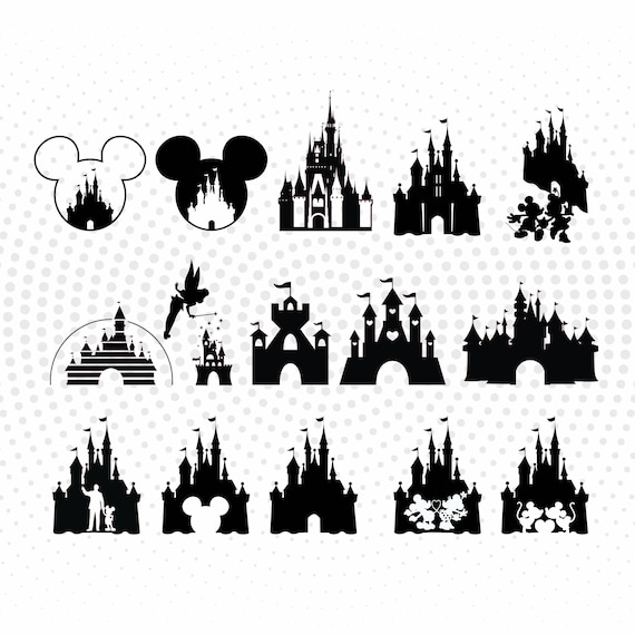 Download Disney Castle Svg Png Dxf For Cut Files Cricut Silhouettes Scrapbooking Card Making Paper Crafts Invitations