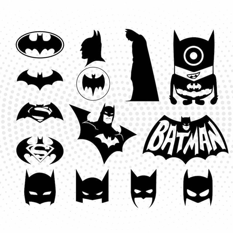 Download Batman Silhouette SVG PNG DXF for Cut files Cricut | Etsy