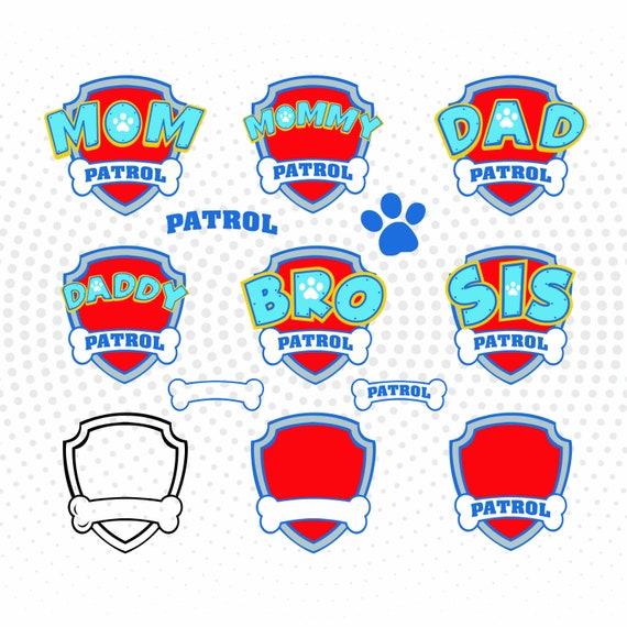 Download Paw Patrol Family Svg Png Dxf For Cut Files Cricut Etsy