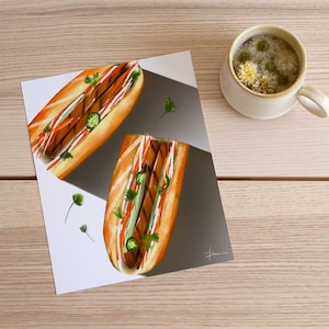 Banh Mi Food Print Kitchen Decor Wall Art Vietnamese Asian Cuisine