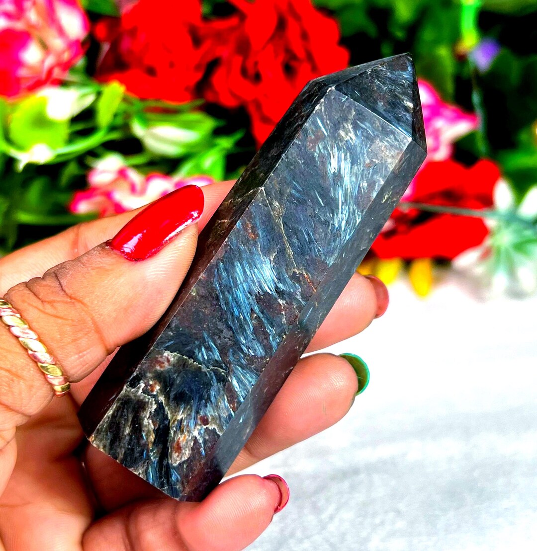 Genuine Nuummite Stone Point From Greenland 99 GM - Etsy