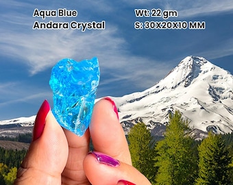 Rarest Aqua Blue Andara crystal  22 Grams Monatomic natural rough