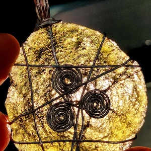 Moldavite Stone Pendant: Czech Republic Nova Hospoda, 41 Carat