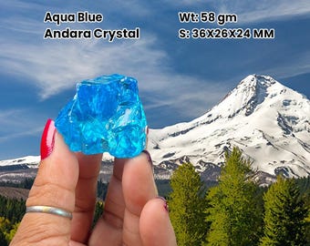Rarest Aqua Blue Andara crystal  58 Grams Monatomic natural rough