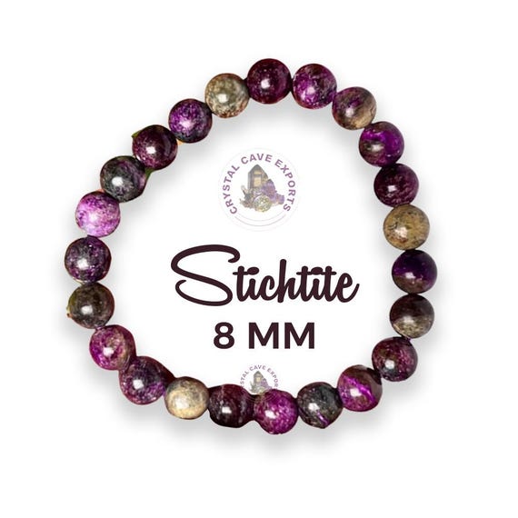 Stichtite Stone Strachable Bracelet 8MM With Velvet Pouch