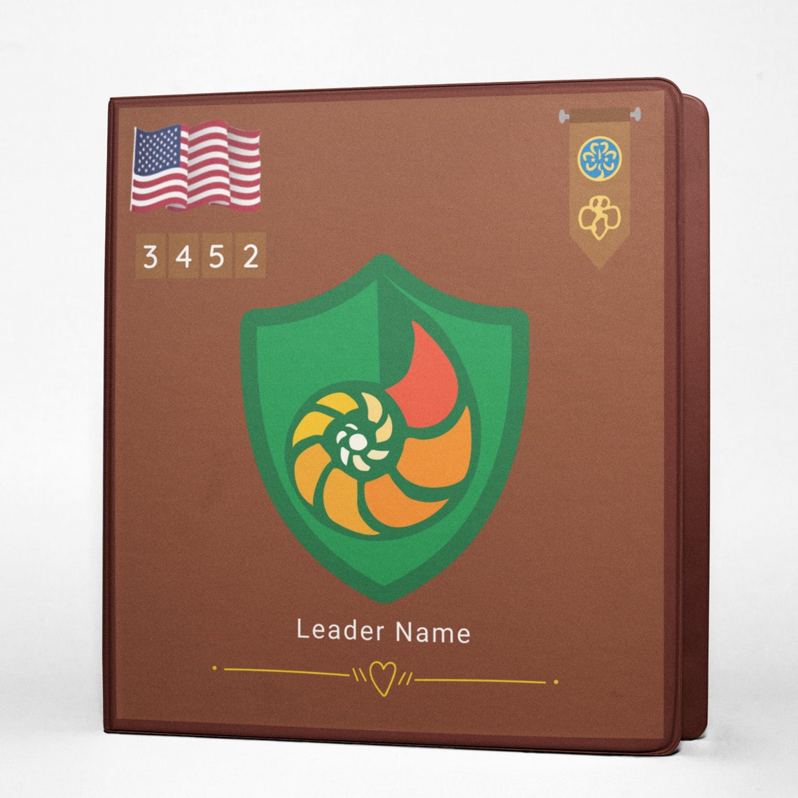 Girl Scout Brownie Troop Crest Binder Cover Printable Etsy Ireland