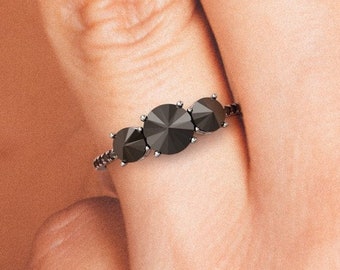 Black Diamond Ring, Black And White Diamond Ring, Inverse Black Diamond Ring