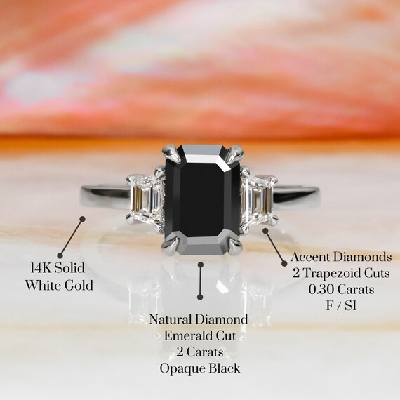 Black Diamond Ring, Black Diamond Engagement Ring