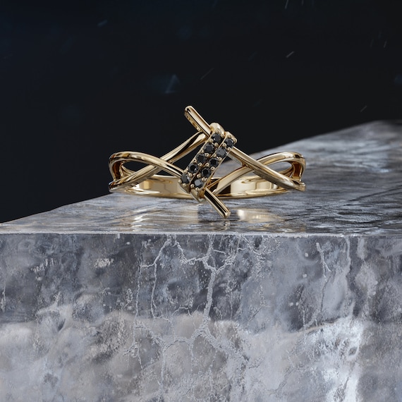 Barbed wire diamond best sale ring