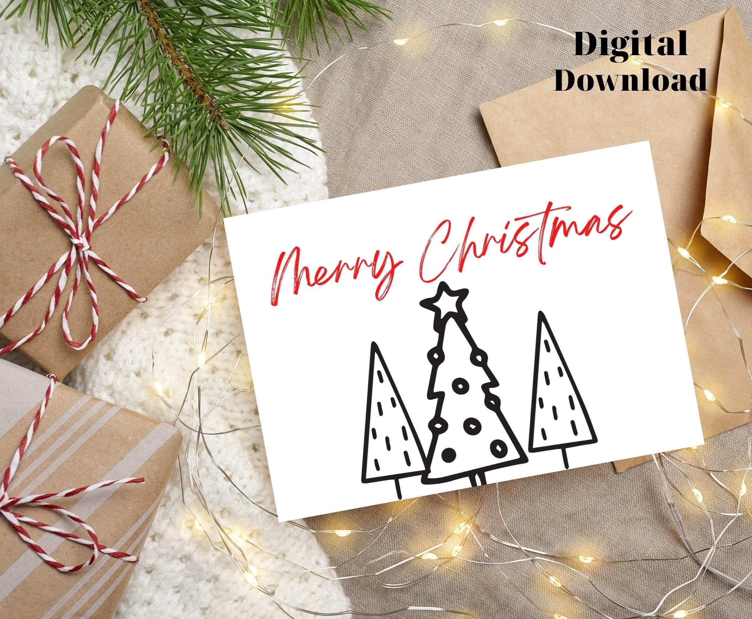 Merry Christmas 2024 Cards Printable Funny Card Etsy