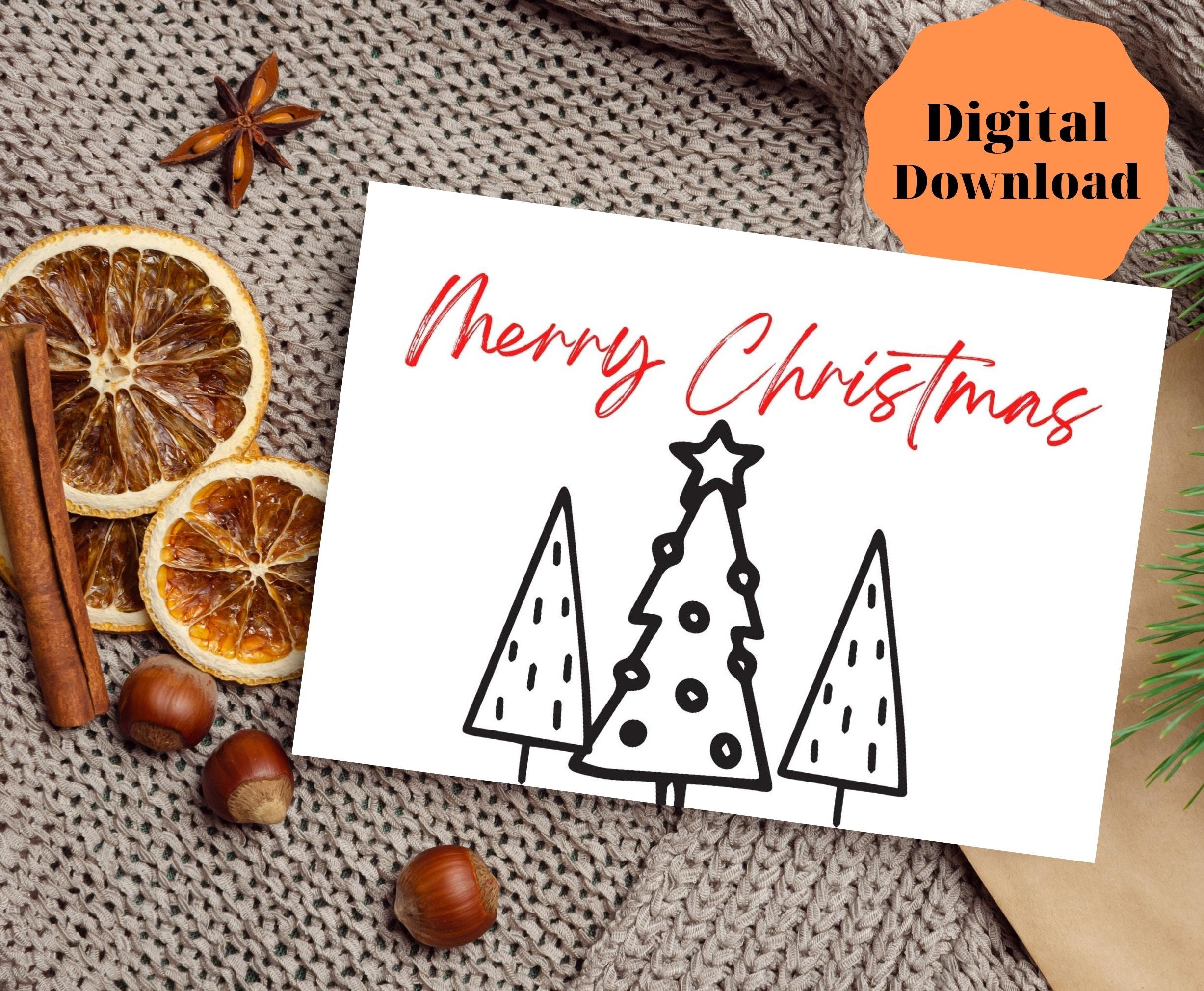 Merry Christmas 2024 Cards Printable Funny Card Etsy