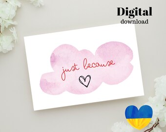 Just Because Card - Etsy