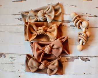 Organic Ribbed Cotton Baby Headband, Eco-Friendly Toddler Headwrap
