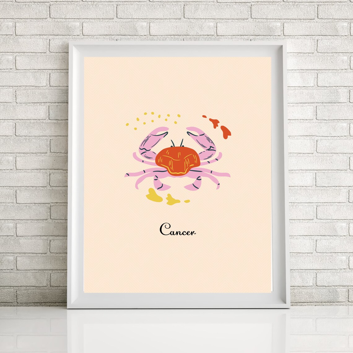 Cancer Print Cancer Wall Art Zodiac Wall Art Astrology Wall Etsy