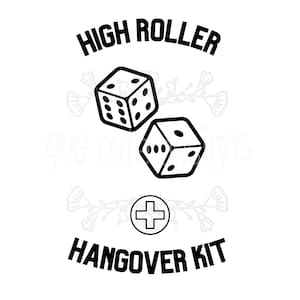 High Roller - Las Vegas • Cruda Kit • Hangover Recovery Kit • Bachelorette Party Favor • Despedida de Soltera • Digital Download