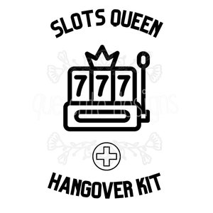 Slots Queen - Las Vegas • Cruda Kit • Hangover Recovery Kit • Bachelorette Party Favor • Despedida de Soltera • Digital Download