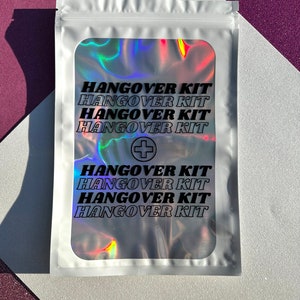 Hangover Grocery Bag • Cruda Kit • Hangover Recovery Kit • Bachelorette Party Favor • Despedida de Soltera • Resealable Bag • Bachelor Party