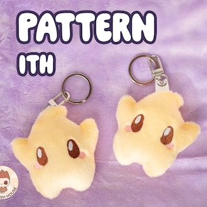 Portachiavi con stella del videogioco Galaxy modello ITH, ciondolo in peluche
